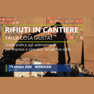 settimana energia rifiuti in cantiere