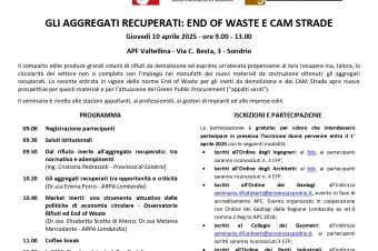 Locandina seminario Aggregati recuperati