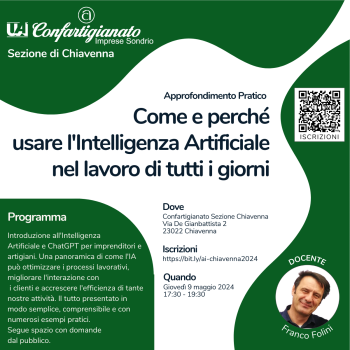 intelligenza artificiale nel lavoro corso chiavenna