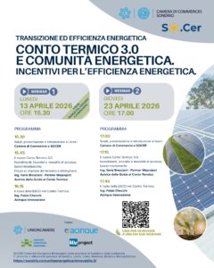 Transizione ed Efficienza Energetica: Conto Termico 3.0 e Comunità Energetica - Webinar 13 e 23 aprile