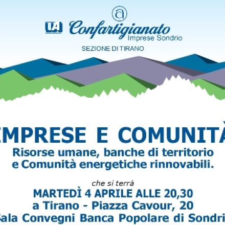 tirano imprese comunità energie rinnovabili