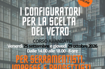 configuratori vetro 25 set e 29 ott 2026 corso