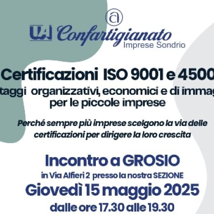 certificazioni iso grosio