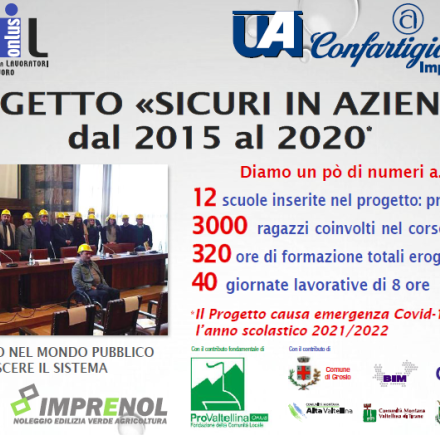 Progetto Sicuri in azienda dal 2015 al 2020