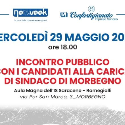 Incontro pubblico con i candidati alla carica di sindaco di Morbegno Patrizio 29 maggio