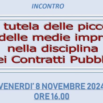 incontro piccole e medie imprese contratti pubblici 2024